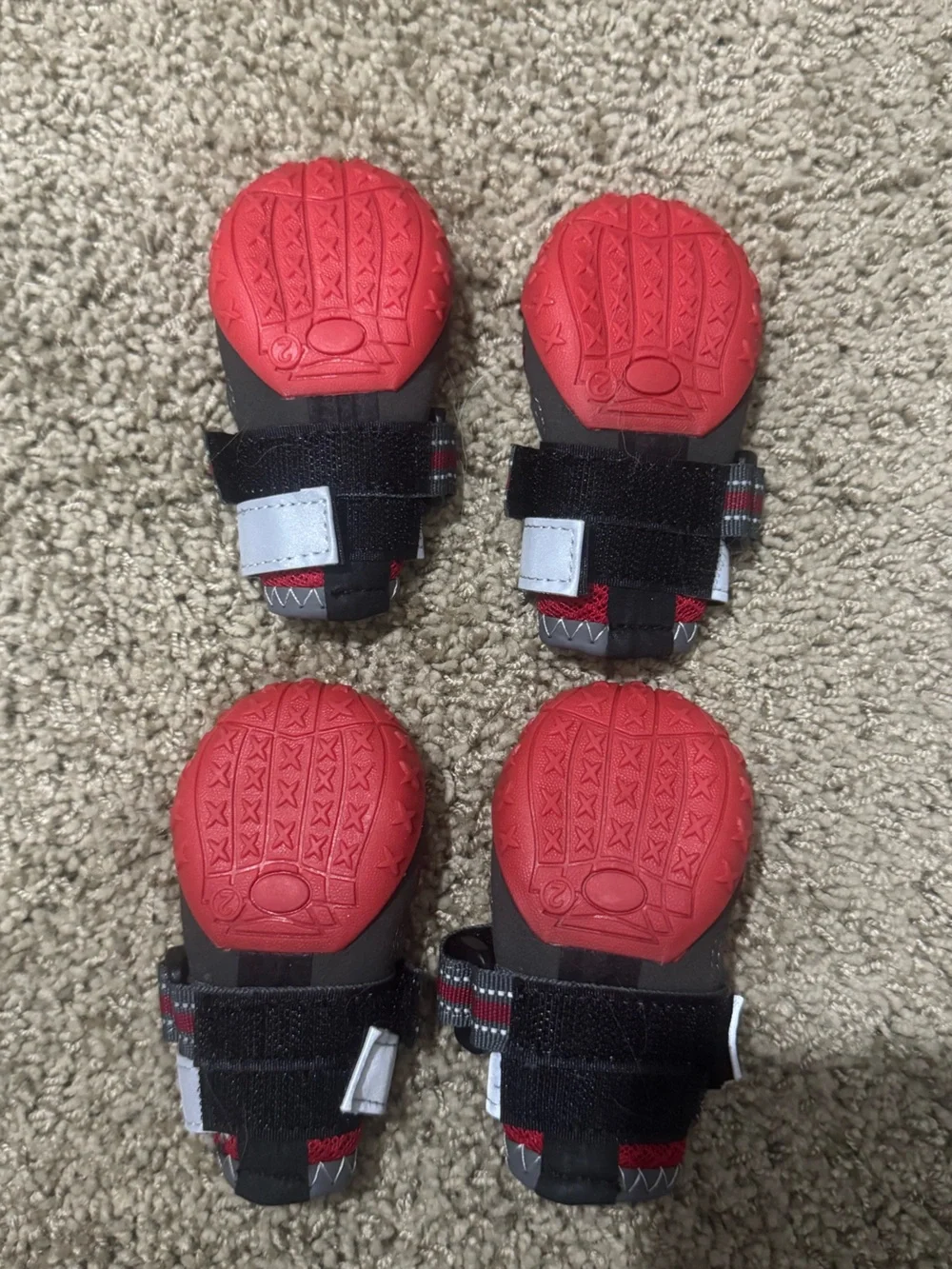ODRIEW Dog Shoes Size 2 Red and Grey Anti Slip Breathable Brand NEW